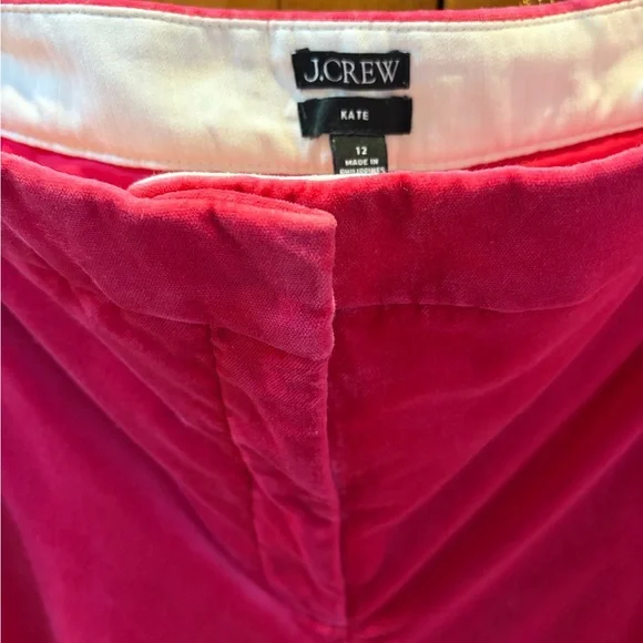 J. Crew Suit Dragonfruit Pink Velvet Featuring the Willa Blazer & Kate Trousers - Picture 13 of 16